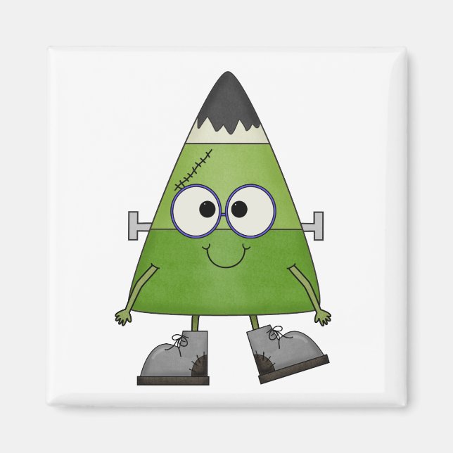 Candy corn Frankenstein Halloween Magnet (Framsidan)