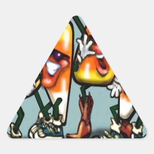 Candy corn Gang Triangelformat Klistermärke