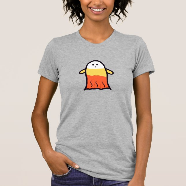 Candy corn Ghost T Shirt (Framsida)