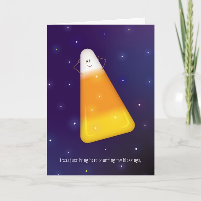 Candy Corn Glad höst alla Hälsningskort Kort (Framsida)