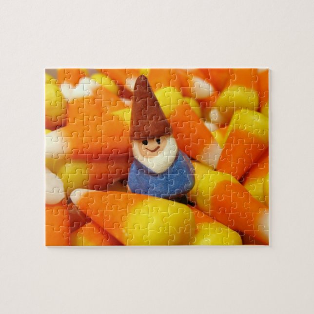 Candy corn Gnome Puzzle Pussel (Horisontell)