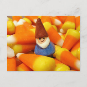 candy corn Gnome Vykort