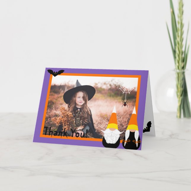 Candy corn Gnomes Tack Kort (Framsida)