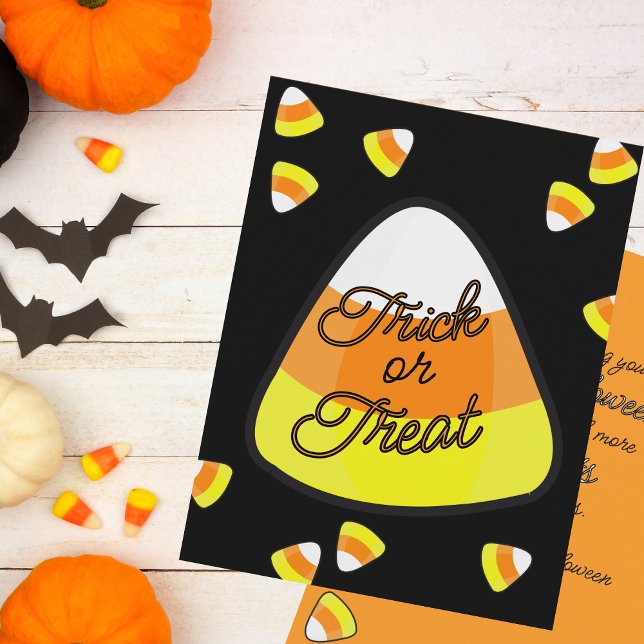 Candy Corn Godsaker Halloween Välkomstkort Julkort (Skapare uppladdad)