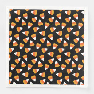 Candy corn Halloween Black och Orange Pappersservett