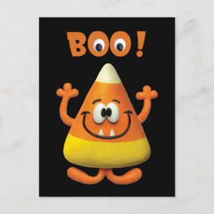 Candy corn Halloween Boo Party Vykort