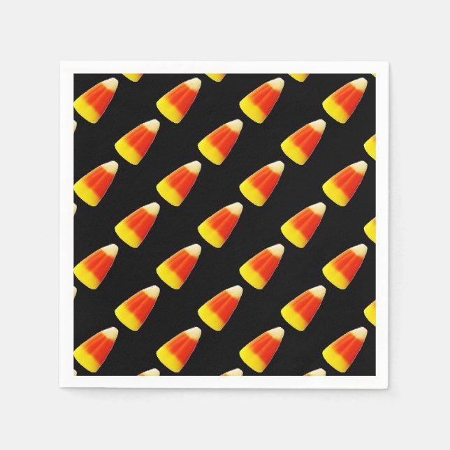 Candy corn Halloween Cocktail Napkin Pappersservett (Framsidan)