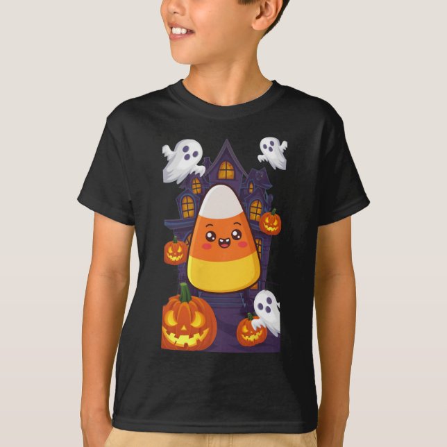 Candy corn Halloween Costume T Shirt (Framsida)