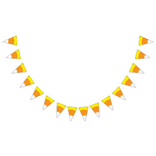 Candy corn Halloween fest buntbanderoll Vimplar