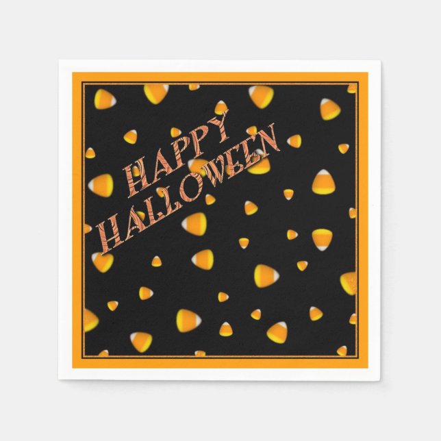 Candy corn Halloween fest Napkins Pappersservett (Framsidan)
