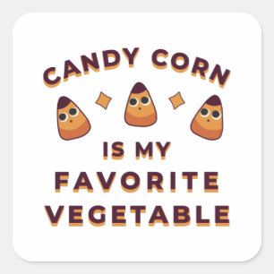 Candy corn Halloween Fyrkantigt Klistermärke
