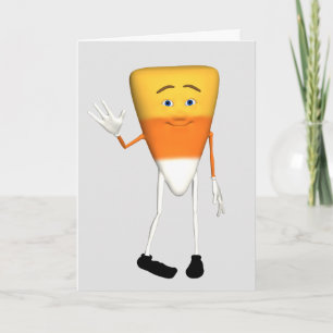 Candy corn Halloween-hälsningskort Kort