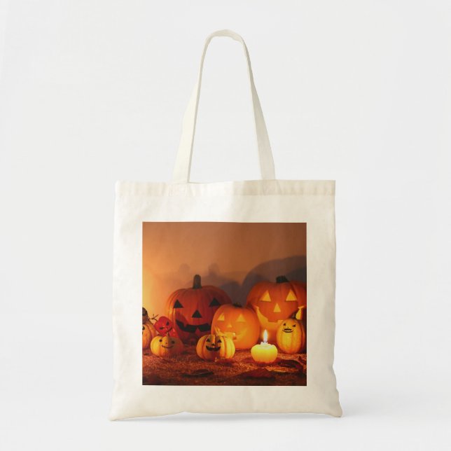 Candy Corn Halloween-handelsväska Tygkasse (Framsidan)