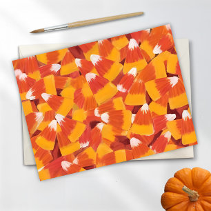 Candy Corn Halloween Helg Vykort