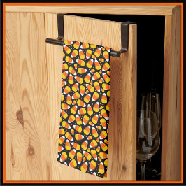 Candy corn Halloween Kökshandduk