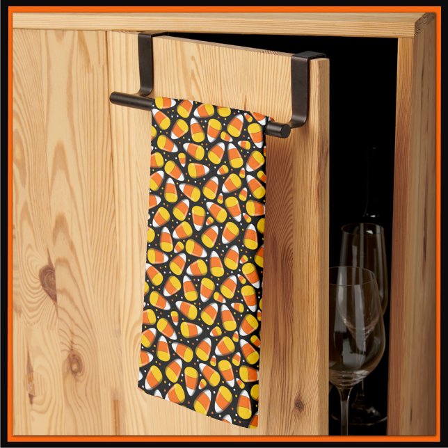 Candy corn Halloween Kökshandduk (Skapare uppladdad)