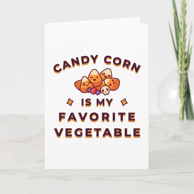 Candy Corn Halloween Kort (Framsida)