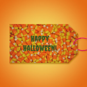 Candy corn Halloween Presentetikett