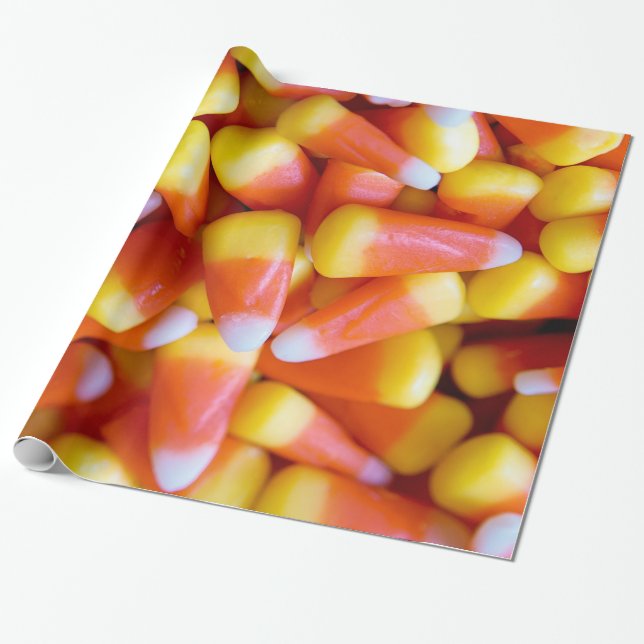 "candy corn" Halloween som SLÅR IN PAPPER Presentpapper (Utrullad)