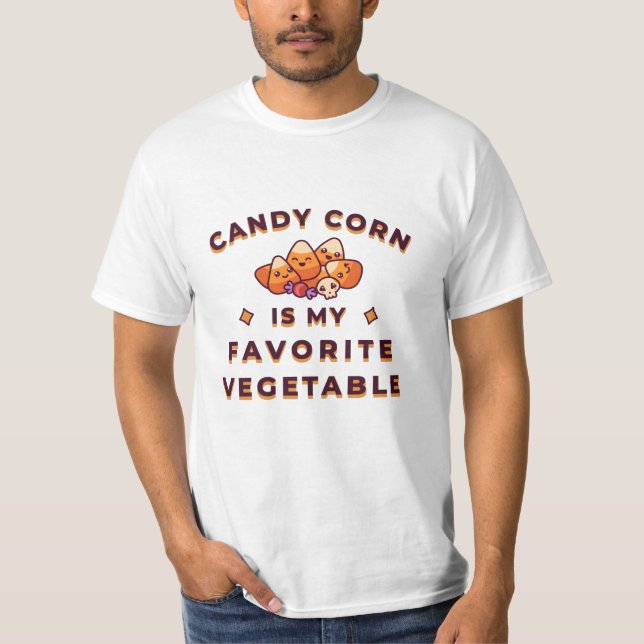 Candy Corn Halloween T Shirt (Framsida)