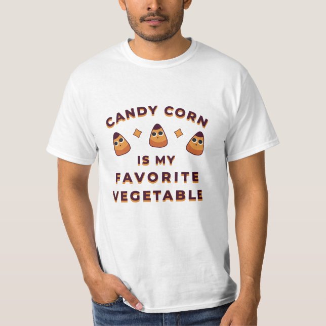 Candy Corn Halloween T Shirt (Framsida)