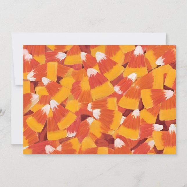 Candy Corn Halloween Tack Kort (Framsida)