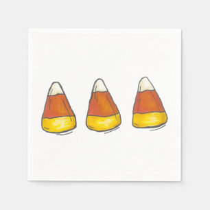 Candy corn Halloween Thanksgiving Bus eller godis Pappersservett