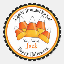 Candy corn Halloween Treat Stickers Runt Klistermärke