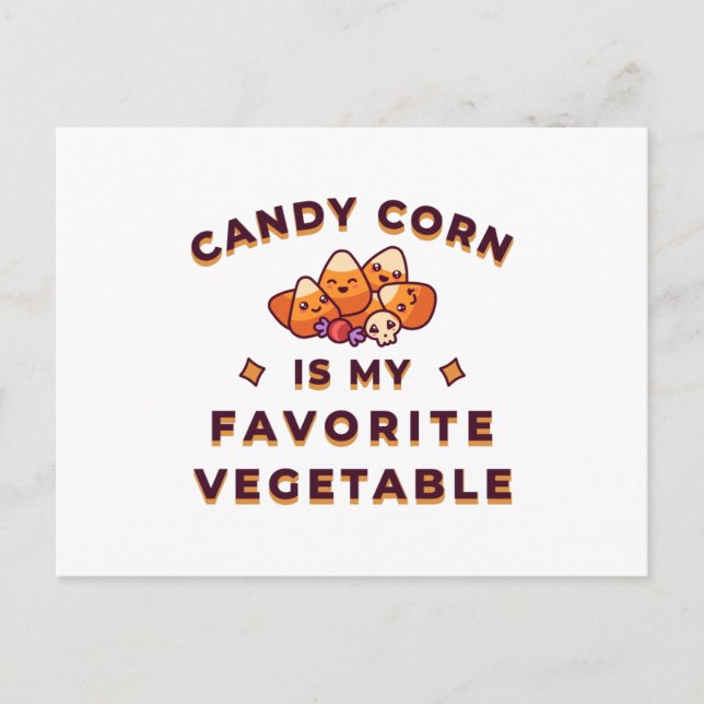 Candy corn Halloween Vykort (Framsida)