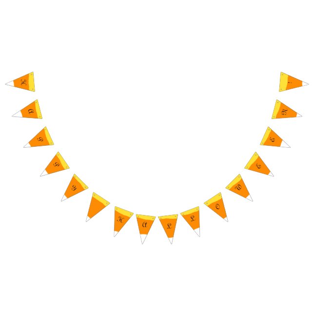 candy corn Happy halloween - Bundet Flaggor (Alla)
