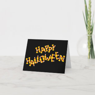 candy corn happy halloween hälsning kort