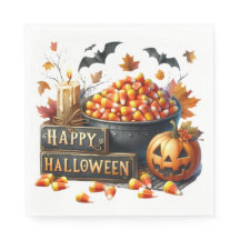 Candy corn Happy halloween Pappersservett