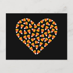 Candy corn Heart Vykort