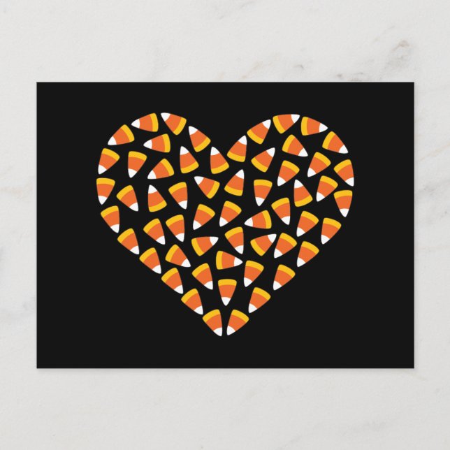 Candy corn Heart Vykort (Framsida)