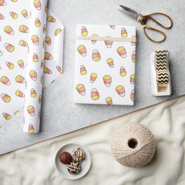 Candy Corn Höst Inpackningspapper Presentpapper (Hantverk)