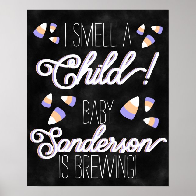 Candy corn "I Smell a Child" Personlig Poster (Framsidan)
