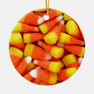 Candy corn julgransprydnad keramik