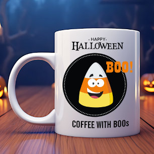 Candy Corn Kaffe med Spöken Halloween Kaffemugg