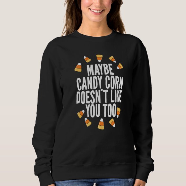 Candy corn kanske inte gillar dig med barn Adul T Shirt (Framsida)
