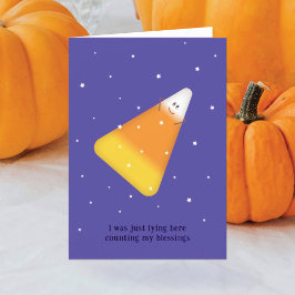 Candy corn-mappat Helgdag-kort Helgkort