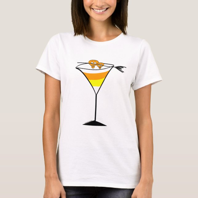 Candy corn Martini Tee-skjorta T Shirt (Framsida)