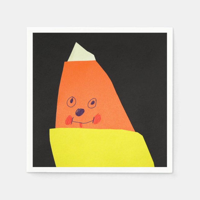 Candy corn Monster Pappersservett (Framsidan)