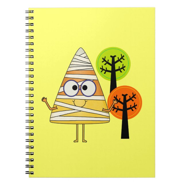 Candy corn Mummy Halloween Anteckningsbok (Framsidan)