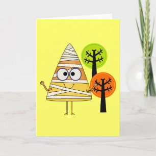 Candy corn Mummy Halloween Kort