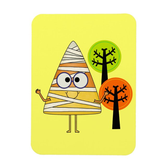 Candy corn Mummy Halloween Magnet (Vertikal)