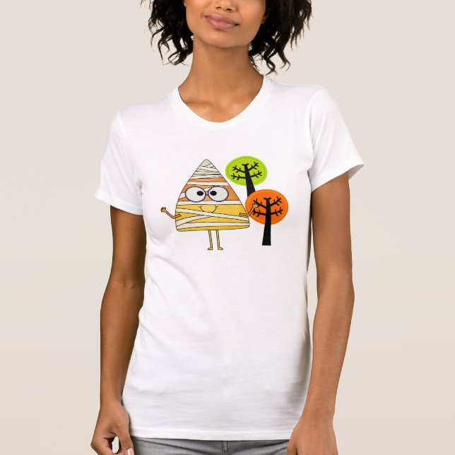 Candy corn Mummy Halloween Tee (Framsida)