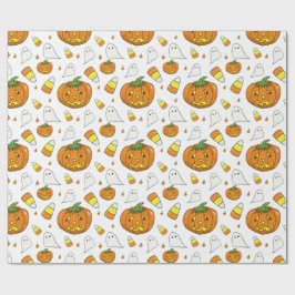 Candy Corn Pattern Wrapping Paper Presentpapper