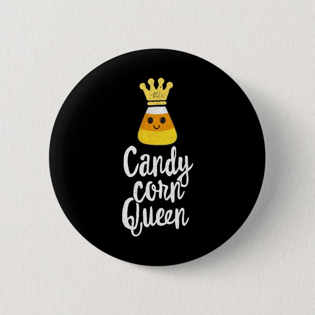 Candy corn Queen Cute Halloween Kawaii Krona Knapp (Framsida)