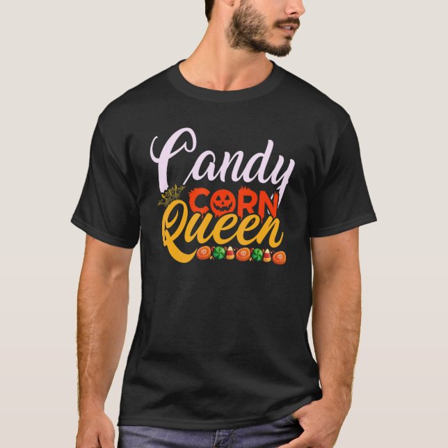 Candy corn Queen Det här är min Halloween-dräkt T Shirt (Framsida)