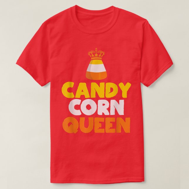 Candy Corn Queen Funny Candy Halloween Costume  T Shirt (Design framsida)